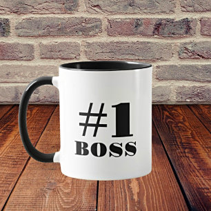 Empowerment #1-Boss-Zitat - Sleek Black Minimalist Tasse