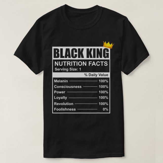 Empowerment des "Black King Definition Nutrition L T-Shirt (Design vorne)