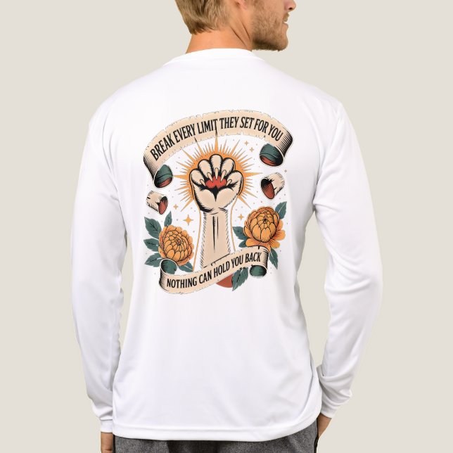 Empowerment durch Grenzen überwinden  Tri-Blend Shirt (Rückseite)