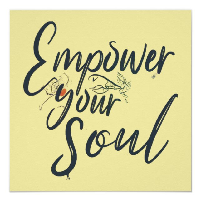 "Empowerment Ihres Souls - Motivierend Thread Poster (Vorderseite)