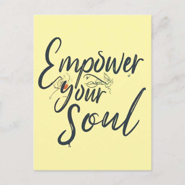 "Empowerment Ihres Souls - Motivierend Thread Postkarte (Vorderseite)
