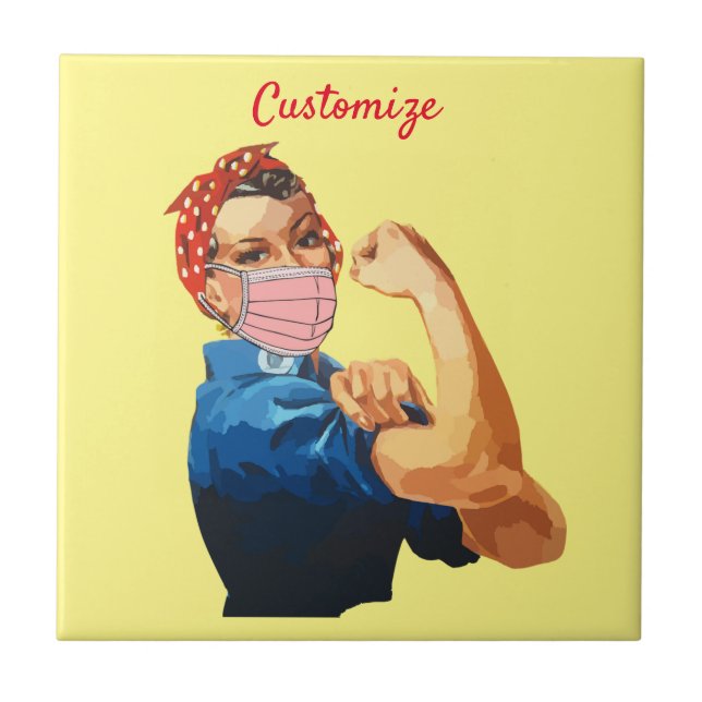 Empowerment von Frauen Maske Thunder_Cove  Fliese (Vorderseite)