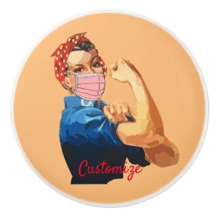 Empowerment von Frauen Maske Thunder_Cove Keramikknauf