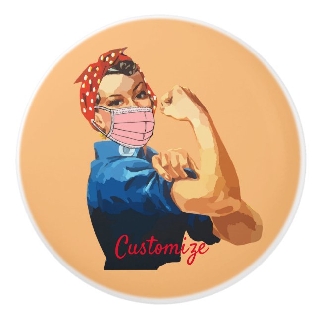 Empowerment von Frauen Maske Thunder_Cove Keramikknauf (Vorderseite)