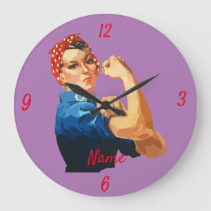 Empowerment von Frauen Thunder_Cove Große Wanduhr