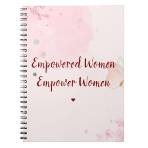 Empowerten Frauen Rosa Wasserfarbe Floral Frauen T Notizblock