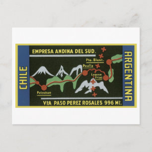 Empresa ANdina Del Sud, Chile, Argentinien Postkarte