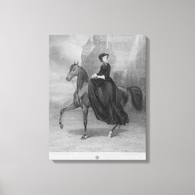 Empress Elisabeth of Austria on horse Leinwanddruck (Vorderseite)