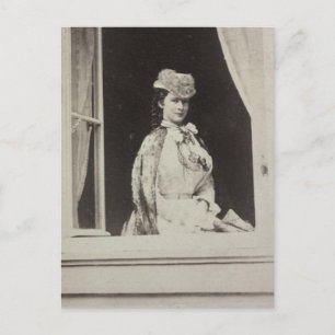 Empress Elisabeth of Austria - Sissi in window Postkarte