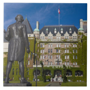 Empress Hotel und Statue von Kapitän James Cook, Fliese