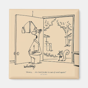 Empty Bird Feeder Magnet