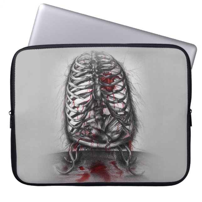 Empty Cage Anatomie Horror Art Laptop-Sieb Laptopschutzhülle (Vorderseite)
