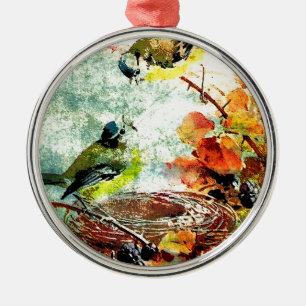 EMPTY NEST CHATTER SILBERNES ORNAMENT