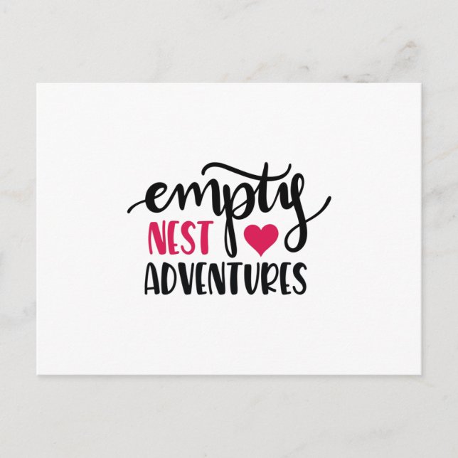 Empty Nest Liebe Abenteuer Postkarte (Vorderseite)