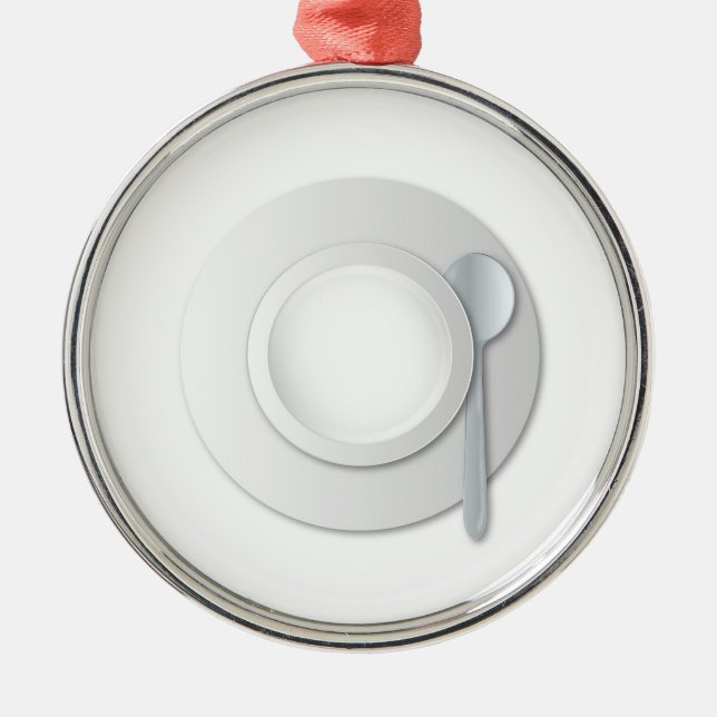 Empty Soup Bowl Ornament Aus Metall (Vorne)