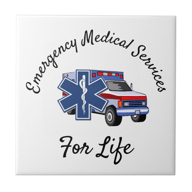EMS Ambulance For Life    Fliese (Vorderseite)