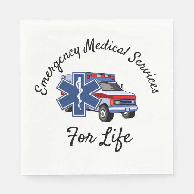 EMS Ambulance For Life   Serviette (Vorderseite)