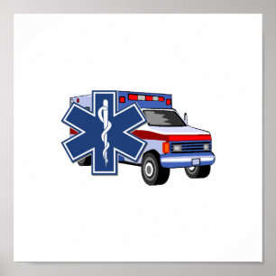 EMS Ambulance Poster