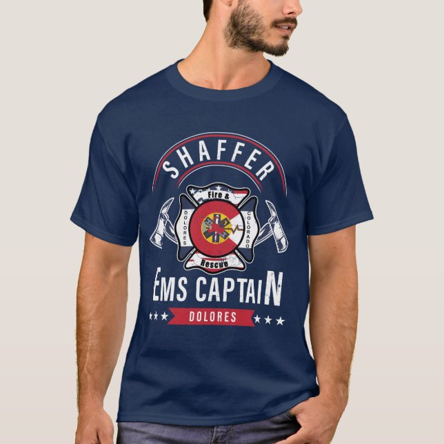 EMS Captain Shaffer - Dolores Fire Rescue T - Shir T-Shirt (Vorderseite)