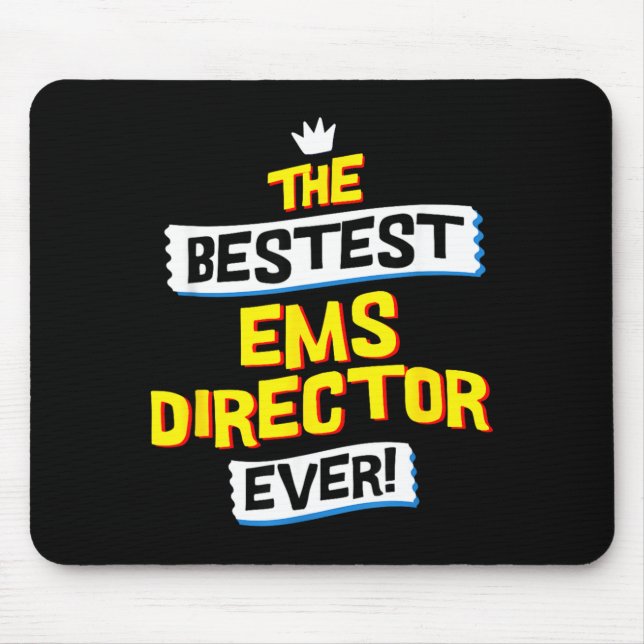 EMS-Direktor Job Beruf Lustiger Sarkastischer Spru Mousepad (Vorne)