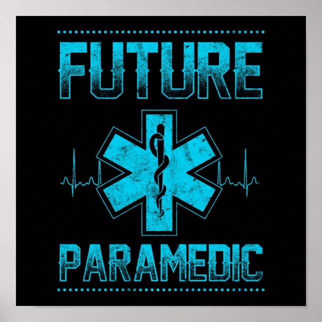 EMS Emergency Future Paramedic Student Ambulance Poster (Vorne)