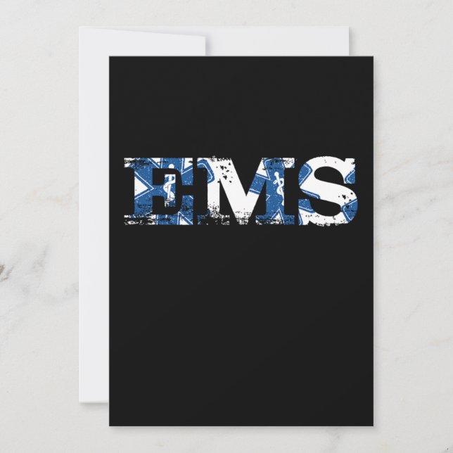 EMS EMT Doctor Paramedic Caduceus Medicine Ambulan Einladung (Vorderseite)