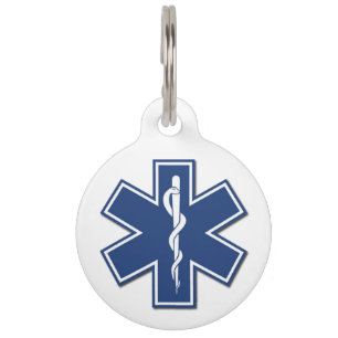 EMS EMT Paramedic Logo Pet ID Tag Haustiermarke