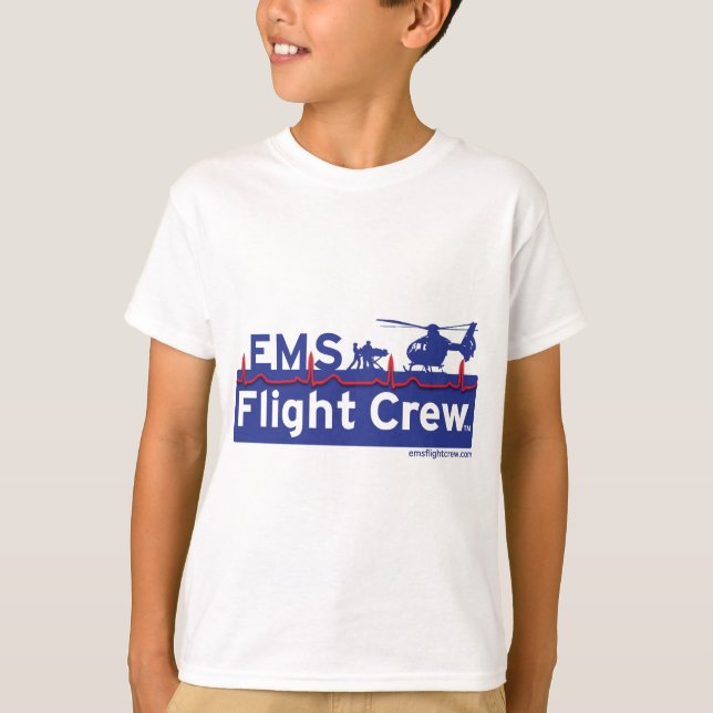 Ems-Flug-Crew-Hubschrauber-Alternativlogo T-Shirt (Vorderseite)