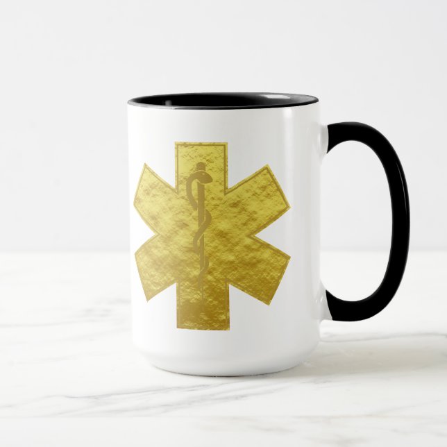 EMS Golden Star of Life Icon Tasse (Rechts)