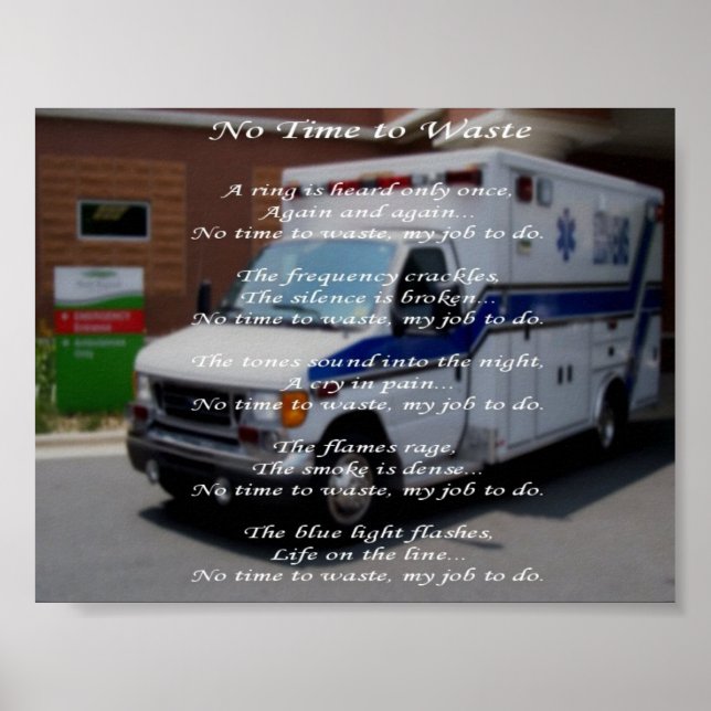 EMS-Keine Zeit für Abfälle Poster (Vorne)