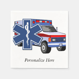 Ems-Krankenwagen Serviette
