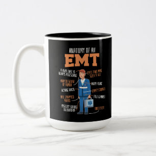 EMS-Notfallanatomie eines EMT Zweifarbige Tasse