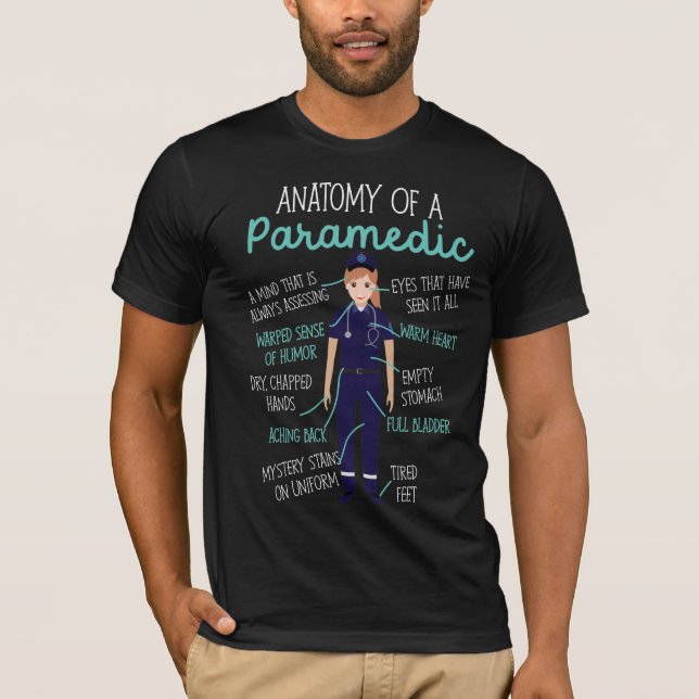 EMS-Notfallanatomie eines paramedizinischen T-Shirt (Vorderseite)