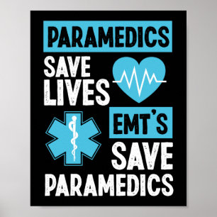 EMS NotfallSanitäter Rette Leben Emts Rett Poster