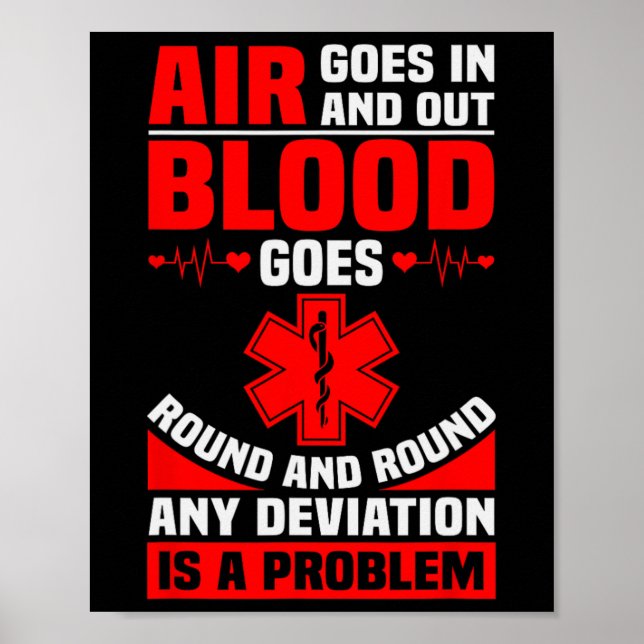 Ems Nurse Quote Ambulance Driver Emt Paramedic Hea Poster (Vorne)
