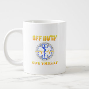 EMS Off Duty Rette sich selbst paramedic Rescue Fu Jumbo-Tasse