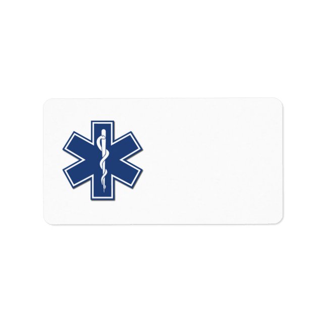 EMS Star of Life Adressaufkleber (Vorne)