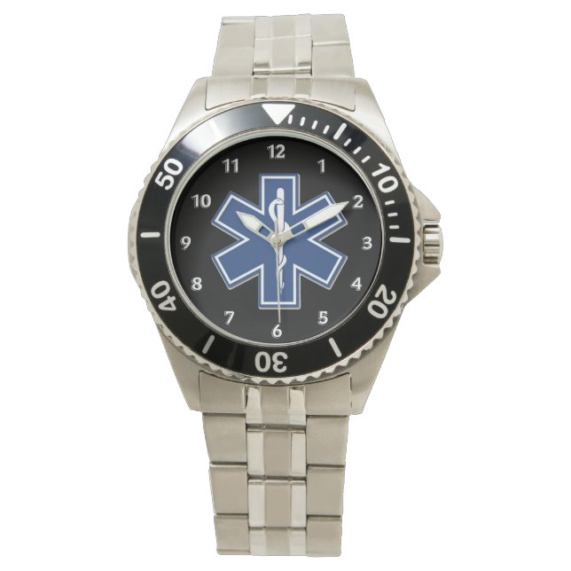 EMS Star of Life Armbanduhr (Vorderseite)