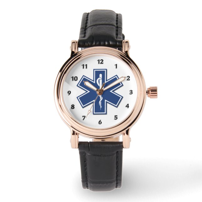 EMS Star of Life Armbanduhr (Vorderseite)
