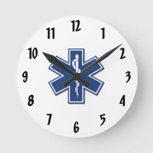 EMS Star of Life Runde Wanduhr