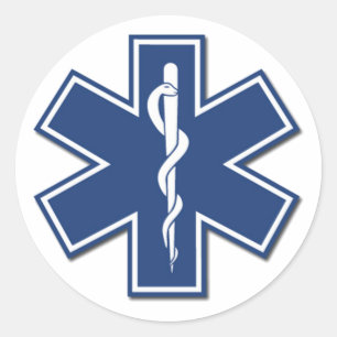 EMS Star of Life Runder Aufkleber