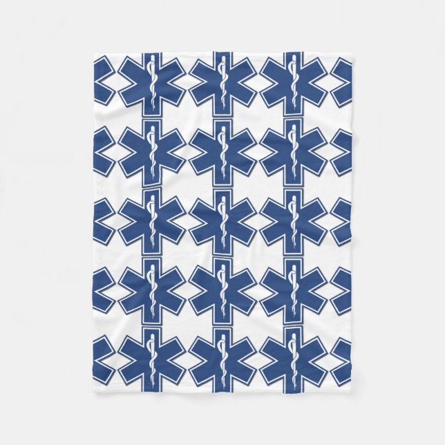 Ems-Stern des Lebens Fleecedecke (Vorderseite)