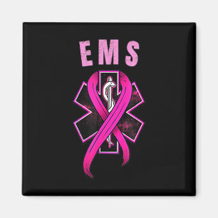 EMS-Symbol für ein Kur-Brustkrebs-Bewusstsein rosa Magnet