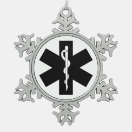 Ems-Thema Schneeflocken Zinn-Ornament