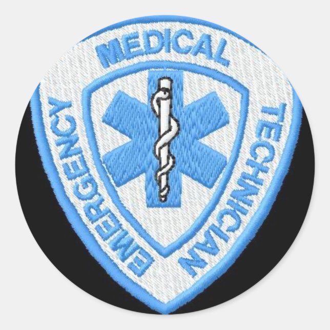 EMT-ABZEICHEN RUNDER AUFKLEBER (Vorderseite)