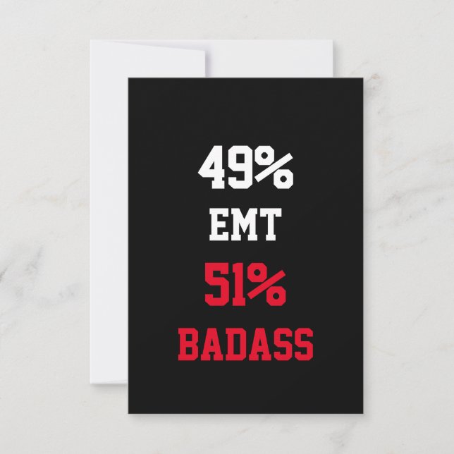 Emt Badass Card Karte (Vorderseite)