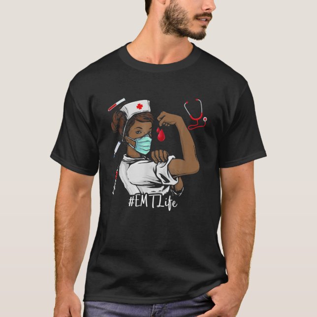 EMT BLACK NURSE Black History Monat Juni Frauen T-Shirt (Vorderseite)