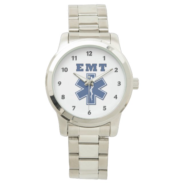 EMT Blue Star of Life Armbanduhr (Vorderseite)