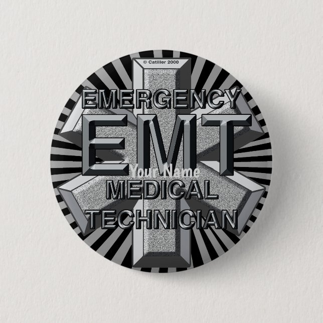 EMT-Button für graue Logos Button (Vorderseite)
