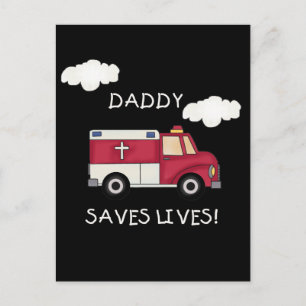 EMT Daddy Rette T - Shirt und Geschenke Postkarte